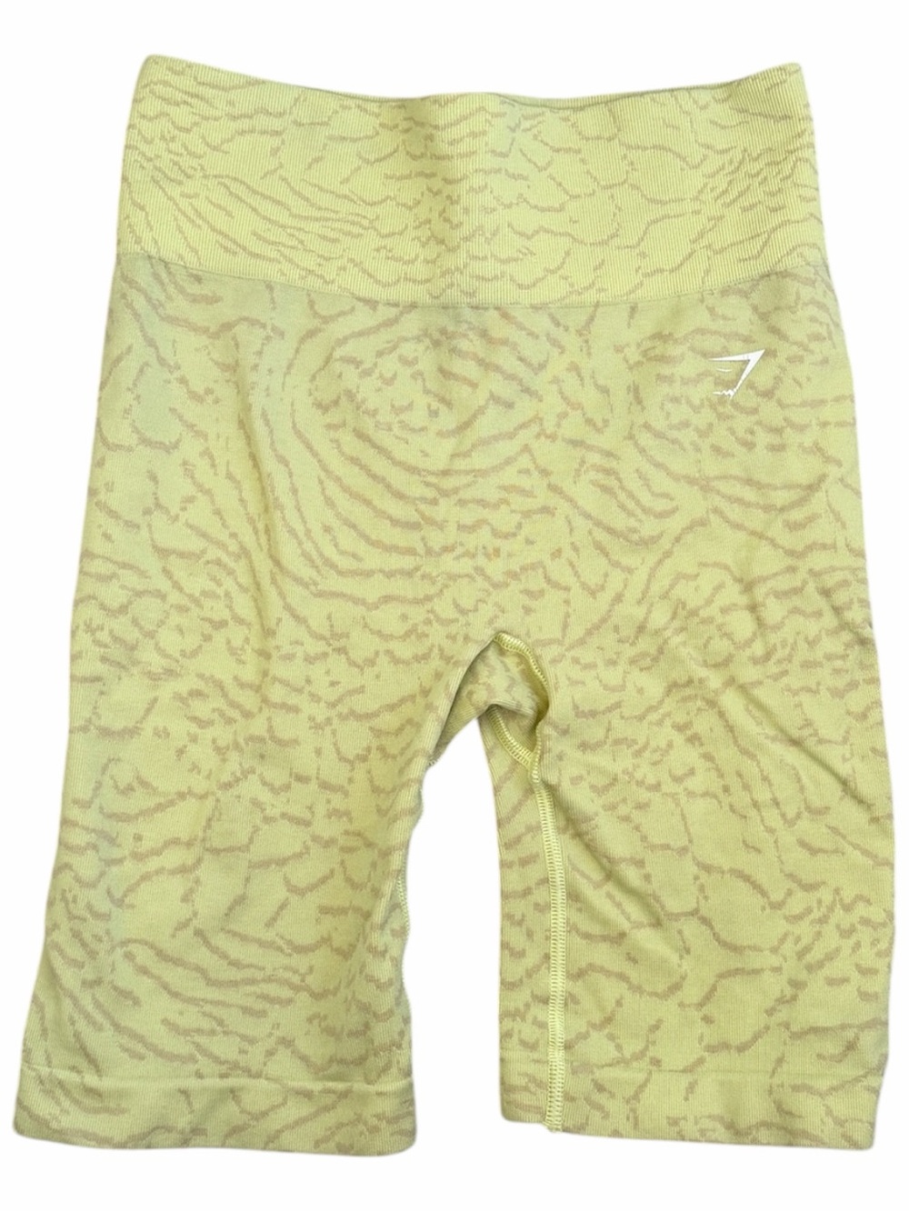 Gymshark Adapt Seamless High-Rise Biker Shorts - Yellow Pattern